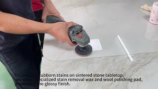 Remove the stain on ceramic tabletop [upl. by Romelda]