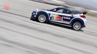 Robbie Maddison Runs RallyCross Test Laps wRhys Millen in the Hyundai Veloster [upl. by Devona]