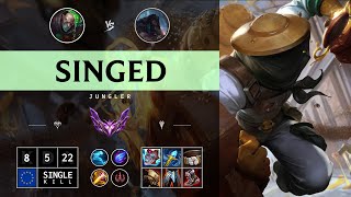 Singed Jungle vs Udyr  EUW Master Patch 1413 [upl. by Sivat]