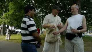 Vaisesika Prabhu distributes books Boston July 4 2011 [upl. by Monaco]