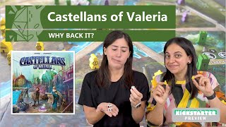 Castellans of Valeria  area control thats all about the timing ⏲  Board Game Preview [upl. by Gertruda]