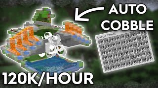 Minecraft Fully Automatic Cobblestone Farm  120 [upl. by Irami]