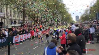 Politiebegeleiding laatste loper Marathon Rotterdam 2014 [upl. by Otrebire]