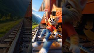 Train Accident 🥲🥲 shorts cates catlover [upl. by Ahsinnod]