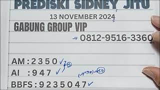 PREDIKSI SIDNEY RABU 13 NOVEMBER 2024  RUMUS EKOR SYDNEY JITU HARI INI  bocoran sidney hari ini [upl. by Hansel]