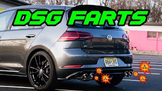 DSG Farts  LOUD Golf R DSG Shift Sounds [upl. by Enyrb]