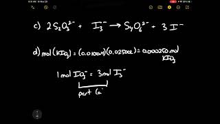 Triiodide ions are generated in solution by the following unbalanced reaction in acidic solution Tri [upl. by Claudell]