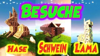 Fortnite Besuche HolzHase SteinSchwein und MetallLama [upl. by Kampmeier]