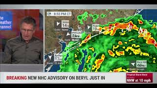 Tropical Storm Beryl On Brink Of Hurricane Status [upl. by Esirec]