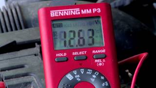 How to check battery voltage alternator voltage and load test voltage with a multimeter [upl. by Yarg]