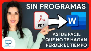 🚀 Cómo CONVERTIR PDF a WORD Sin Programas 📚 ¡Tutorial SÚPER RÁPIDO ⚡ [upl. by Aridaj195]