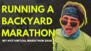 Running my 2020 Marathon in my Backyard during Lockdown marathon backyardmarathon [upl. by Ariajay394]