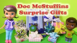 What is inside the Doc McStuffins Birthday Surprises Toys Video [upl. by Darbie907]