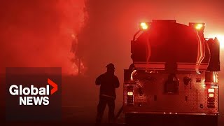 California’s largest wildfire explodes in size as fires rage across western US [upl. by Ijnek451]