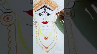 One chance me durga thakur 🙏 bohoot easy saa my drawing ka 🤩😲🙏🥰😱🙏😍😃🙏 viral viral short video [upl. by Mellette155]