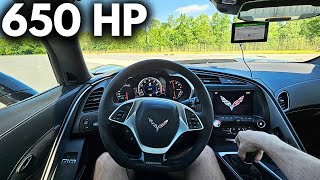 LOUD 2017 Corvette Z06 POV Drive Manual [upl. by Delmore]