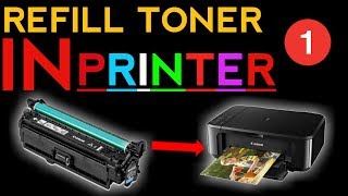 how to refill laser printer toner cartridge Hp amp Canon part 1 [upl. by Anelat]