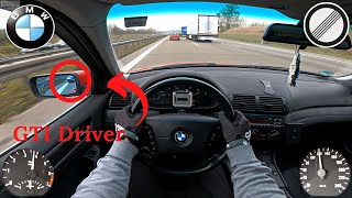 BMW e46 323i Acceleration amp Top Speed Drive POV on Autobahn in Germany [upl. by Wystand]