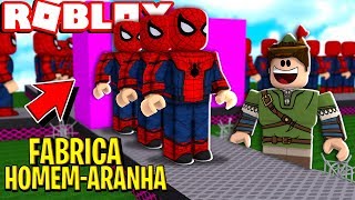 FÁBRICA DO HOMEM ARANHA NO ROBLOX Super Hero Tycoon [upl. by Augusto288]