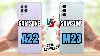 SAMSUNG A22 5G VS SAMSUNG M23 5G COMPARATIVO QUAL COMPRAR  📱 canaldwn [upl. by Susanna512]