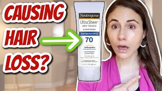 SUNSCREEN CAUSES HAIR LOSS ACCORDING TO RESEARCH  Dermatologist DrDrayzday [upl. by Manoop]