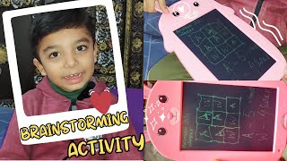 Brain Storming Activity for kids Make boxesSquare by joining dots Armaan Ali and Anabiya vlogs [upl. by Oranneg]