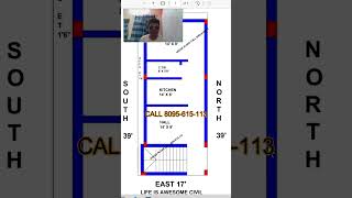 17 × 39 East Face village House plan map naksha [upl. by Yddor96]