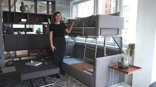 Meet the Gemini the Transforming Sofa  Bunk Bed [upl. by Yreffej61]