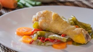 Guisado de verduras con pollo [upl. by Airyt632]