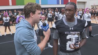 Sotomayor High School football player awarded Play of the Week honors for Week 1 [upl. by Eikram]