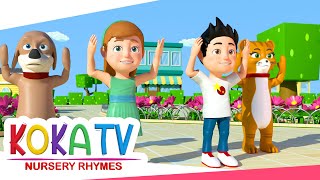 Head Shoulders Knees amp Toes  Koka TV Nursery Rhymes [upl. by Adnilev]