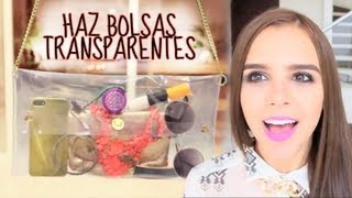 ¡HAZ TU PROPIA BOLSA TRANSPARENTE MUY FÁCIL DIY ♥  Yuya [upl. by Ahsienor122]