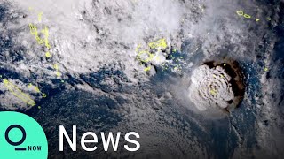 Volcano Eruption Near Tonga Seen From Space [upl. by Midan]