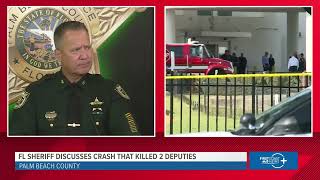 Florida sheriff gives update on 2 deputies killed 1 injured in motorcycle crash [upl. by Ynneh]