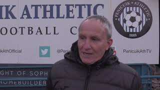 POST MATCH  Stevie McLeish on todays 10 win against Haddington Athletic [upl. by Lenoj]