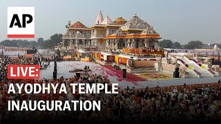 Ayodhya LIVE Inauguration of the temple for the Hindu god Ram in India [upl. by Barabas312]