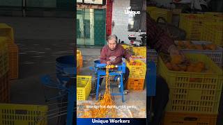 Quick fruit peel removal process  The workers do their job perfectly  machine shorts [upl. by Zillah601]