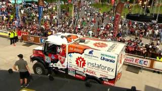 IVECO starts the Dakar 2016 adventure 2012016 [upl. by Aileme]