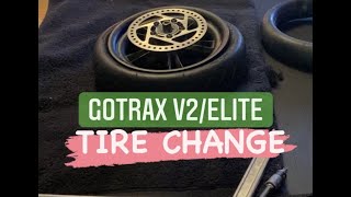 GOTRAX V2XR FRONT amp REAR TIRE CHANGE [upl. by Harve]