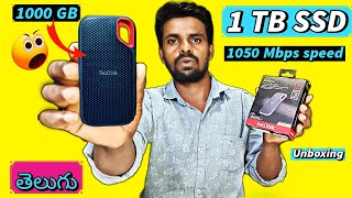 SanDisk Extreme 1 TB SSD unboxing and Speed Test  IN Telugu [upl. by Claybourne]