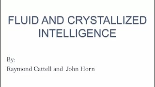 fluid intelligence and Crystallized intelligence by Raymond cattel KTET  LP UP PSYCHOLOGY CLASS [upl. by Ardnalahs]