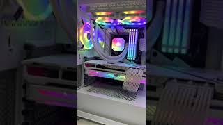 CORSAIR iCUE 5000X RGB WHITE  iCUE H150i ELITE CAPELLIX WHITE  QL120 WHITE7 [upl. by Nemajneb]