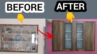 Showcase makeover Wall decoration ideas  Living room makeover ideas fantastic furniture  Hisar [upl. by Auric]