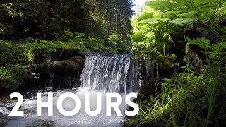 Creek River Nature Background Sounds For Relaxing Focusing Studying 2hour 4k [upl. by Aratihc573]