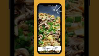 Veg Oyster Mushroom Fried Rice Noodles Recipe  Meefoon Frite Pleurotte Recette  Mauritius shorts [upl. by Artimid]