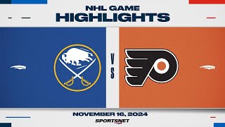 NHL Highlights  Sabres vs Flyers  November 16 2024 [upl. by Eornom730]