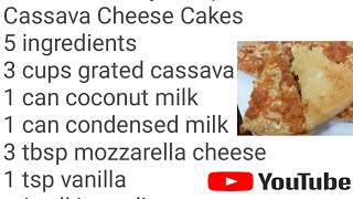 CASSAVA CHEESE CAKES  QUICK AND EASY RECIPE [upl. by Troy160]