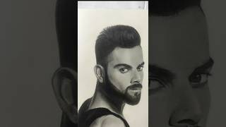 Virat kohli portrait drawingsubscribe pencilsketchtutorialforbeginners [upl. by Bartholomew]