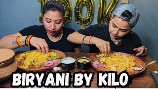 Eating Hyderabadi Veg amp Paneer Dum Biryani By Kilo  ​⁠YashalsMukbang [upl. by Ayo]