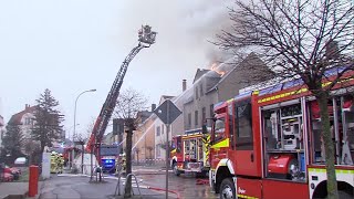 Großbrand in LimbachOberfrohna [upl. by Medorra]